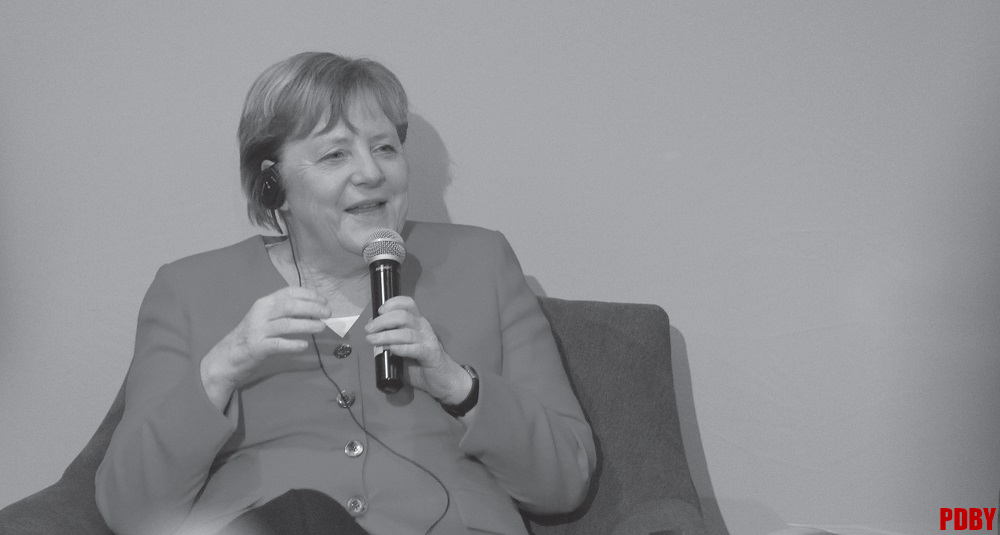 Dr Angela Merkel in conversation with UP students