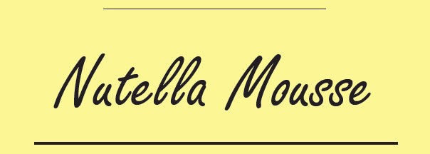 Nutella Mousse Recipe